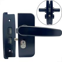 Fechadura Porta Vidro Alvenaria Maçaneta Recorte 1510 Preto Fechadura Porta Vidro Alvenaria Maçaneta Recorte 1510 Preto