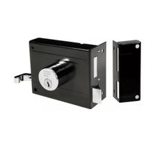 Fechadura Portão Sobrepor 3F Preto Segurança Fechadura Portão Sobrepor 3F Preto Segurança