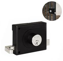 Fechadura Portão Sobrepor Pado Aço Inox 525/100mm EP Preto