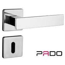 Fechadura quadra zamac cromo acetinado pado Fechadura quadra zamac cromo acetinado pado