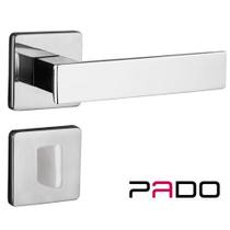 Fechadura quadra zamac cromo acetinado pado Fechadura quadra zamac cromo acetinado pado