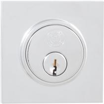 Fechadura quadrada contemporânea Lock Stone Harbor, grau 3, cromada