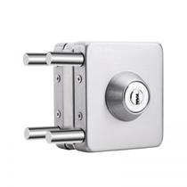 Fechadura quadrada de pressão em inox para porta vidro - vidro/alvenaria
