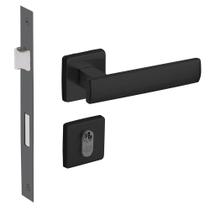 Fechadura Quadrada Externa Metro Light Preto Fosco Imab 55mm