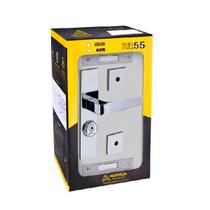 Fechadura Quadratta Reta (Kit Tetra Espelho 3x1) - Cromada