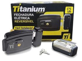 Fechadura Reversível Elétrica Interfone Portão Dentro E Fora - TITANIUM