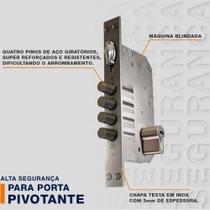 Fechadura Rolete Alta Segurança 4410 Inox Cilindro 12 Cm