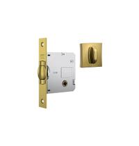 Fechadura rolete banheiro wc pivotante stam 1025 quadrada dourada gold 45 mm Fechadura rolete banheiro wc pivotante stam 1025 quadrada dourada gold 45 mm