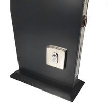 Fechadura Rolete Com Cilindro Roseta Inox Quadrado