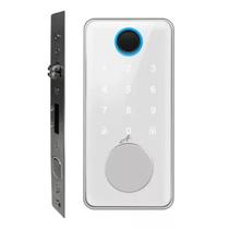 Fechadura Rolete Digital 8600 A Smart Tech com Biometria, cartão, senha e tag, Branca Advance
