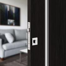 Fechadura Rolete Externa 40mm 741R55CR Roseta Quadrada Cromada 3F Fechadura Rolete Externa 40mm 741R55CR Roseta Quadrada Cromada 3F