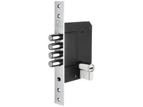 Fechadura Rolete Fortezza F-A9894A - Externa de Embutir Prata