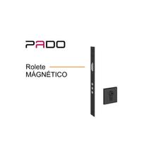 Fechadura rolete magnético pado pivotante alta segurança 201 preta 55mm multiponto euro quadrada ept porta c/ puxador