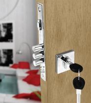 Fechadura Rolete Multiponto Alta Segurança F14f F55703r Quadrada Inox Polido 55mm Fortezza