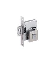 Fechadura rolete pivotante externa imab 2791 quadrada escovada acetinada c/ cilindro