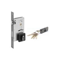 Fechadura Rolete Pivotante Imab Cilindro 90 Mm Preto Fosco