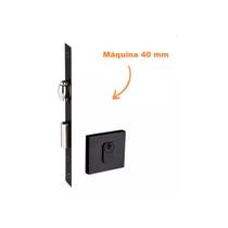 Fechadura rolete porta pivotante pado preta preto máquina 40 mm 453 quadrada ept