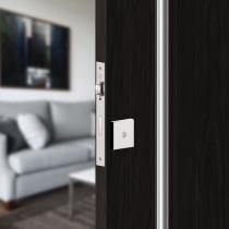 Fechadura Rolete Tetra Chave 841R06CR 55mm Roseta Quadrada Cromada Zamac 3F