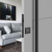 Fechadura Rolete Tetra Chave 841R06CR 55mm Roseta Quadrada Preto Fosco Zamac 3F