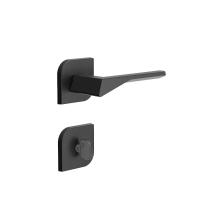 Fechadura Roseta Design Banheiro 40mm Preto Fosco 735B128PF 3F Fechadura Roseta Design Banheiro 40mm Preto Fosco 735B128PF 3F