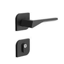 Fechadura Roseta Design Externa 40mm Preto Fosco 735E12855PF 3F Fechadura Roseta Design Externa 40mm Preto Fosco 735E12855PF 3F