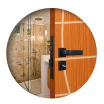 Fechadura Roseta Firenze Para Porta De Banheiro WC Preto Fosco MGM