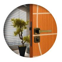 Fechadura Roseta Paris Externo Bronze Latonado 4cm MGM