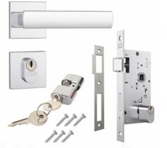 Fechadura Roseta Quadrada Stam 803/35 Rq1 Inox Externa Fechadura Roseta Quadrada Stam 803/35 Rq1 Inox Externa