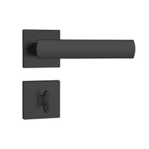 Fechadura Roseta Quadrada Stam 823/35 Preto Fosco Banheiro