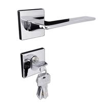 Fechadura Safira Externa Multiponto Roseta Quadrada Cromado 55mm União Mundial