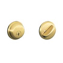 Fechadura SCHLAGE B60N505 de cilindro único Deadbolt em latão