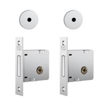 Fechadura Segurança 1004 Roseta Inox 2 Peças - Stam Fechadura Segurança 1004 Roseta Inox 2 Peças - Stam