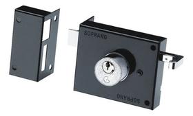 Fechadura sobrepor - Pratice Py-Preto Soprano