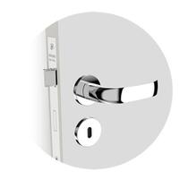 Fechadura Soprano Interna Icaro Roseta Redonda Cromada 40mm