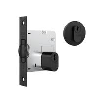 Fechadura stam 1005 trinco rolete roseta redonda - black Fechadura stam 1005 trinco rolete roseta redonda - black