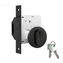Fechadura Stam 1006 Externa Redonda Black porta de Correr