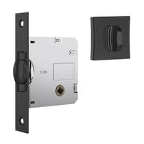 Fechadura Stam 1025 TR Banheiro Com Roseta Quadrada Preto Fechadura Stam 1025 TR Banheiro Com Roseta Quadrada Preto