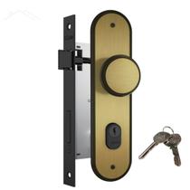 Fechadura Stam 1601/08 Bola Espelho Largo Oxidado Externa