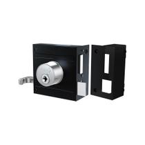 Fechadura Stam 1701/80 Portão Sobrepor Tetra com 4 Chaves Preto Fosco