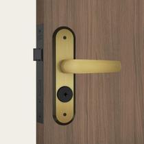 Fechadura Stam 1800/09 Tetra Espelho Oxidado Externa Ouro