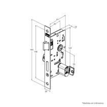 Fechadura stam 803/09 roseta quadrada externa - oxidado e-coat