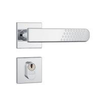 Fechadura Stam 803/21 Externa 40mm Roseta Quadrada Inox