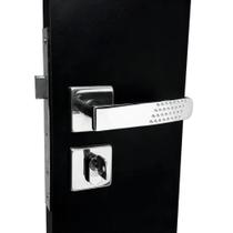 Fechadura Stam 803/21 Porta Externa Roseta Quadrada Inox