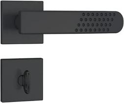 Fechadura Stam 823/35 Roseta Quadrada Banheiro Preto Fosco Fechadura Stam 823/35 Roseta Quadrada Banheiro Preto Fosco