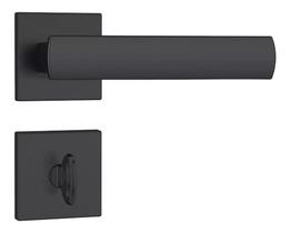 Fechadura stam 823/35 roseta quadrada banheiro - preto fosco Fechadura stam 823/35 roseta quadrada banheiro - preto fosco