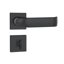 Fechadura stam 823/39 roseta quadrada banheiro - preto fosco Fechadura stam 823/39 roseta quadrada banheiro - preto fosco