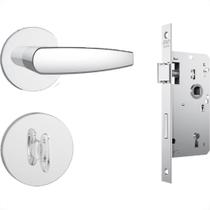 Fechadura Stam Banheiro Alavanca Roseta Redonda Inox - 823/33 Fechadura Stam Banheiro Alavanca Roseta Redonda Inox - 823/33