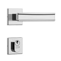 Fechadura Stam Classic externa 3300 40mm Roseta Quadrada Inox