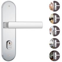 Fechadura Stam Externa 1601/35 máquina 55 mm Espelho Inox Cromado Para Porta de Madeira alta durabilidade