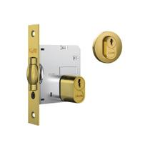 Fechadura Stam Pivotante 1005 Rolete Roseta Redonda GOLD